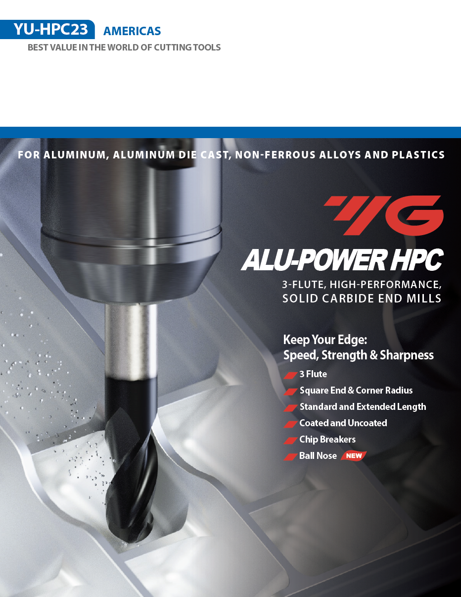 3/4" 3FL 3.250"LOC DLC Carbide End Mill 37Deg YG1 ALU-POWER HPC